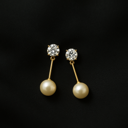 Aros perlas colgantes