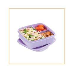 Porta Vianda Cuadrado Con Divisiones 550 Ml